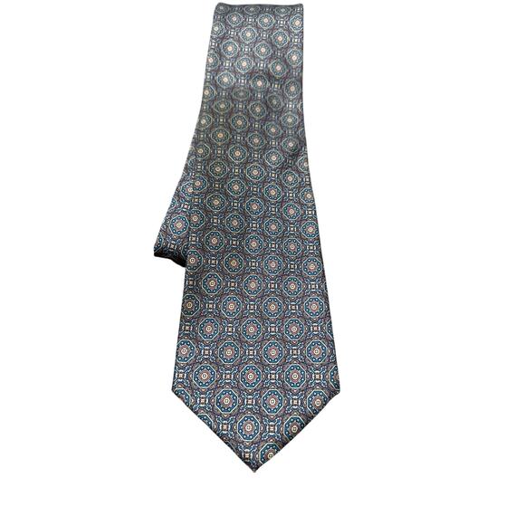 Guy Laroche Couture Paris All Silk Geometric Pointed Neck Ties Men's One Size - Picture 1 of 6